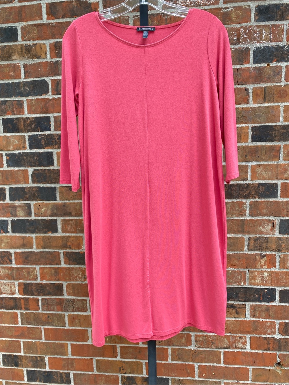 Eileen Fisher Tee Shirt Dress 3/4 sleeves Size XS